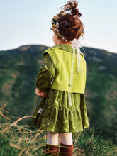 Mini Bala Young Girls Long Sleeve Suit Winter Baby Vest Dress Children's Suit
